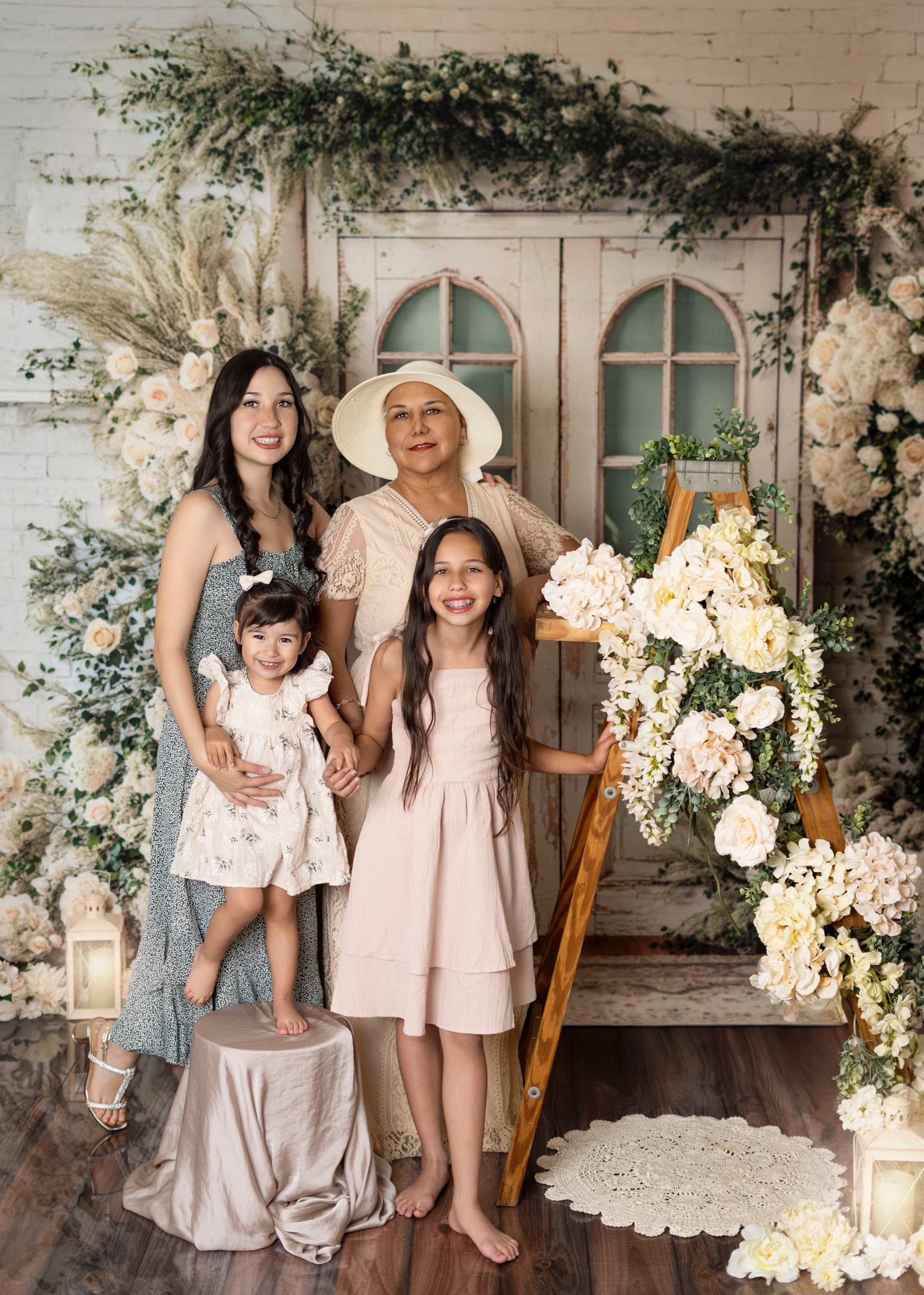 Kate Spring Wedding Floral Door Backdrop Designed by Emetselch