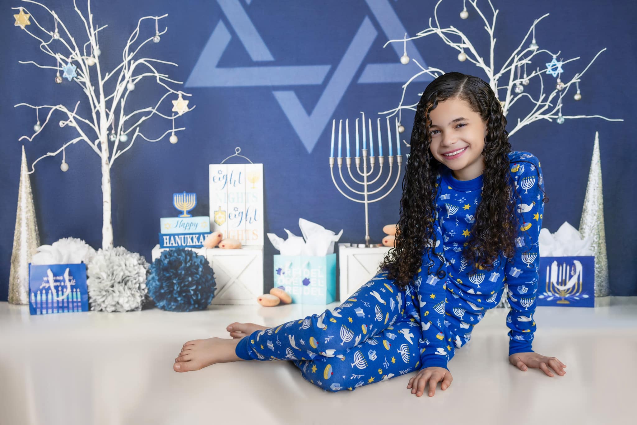 Kate Hanukkah Celebration Backdrop Designed by Mandy Ringe Photography - Kate Backdrop AU