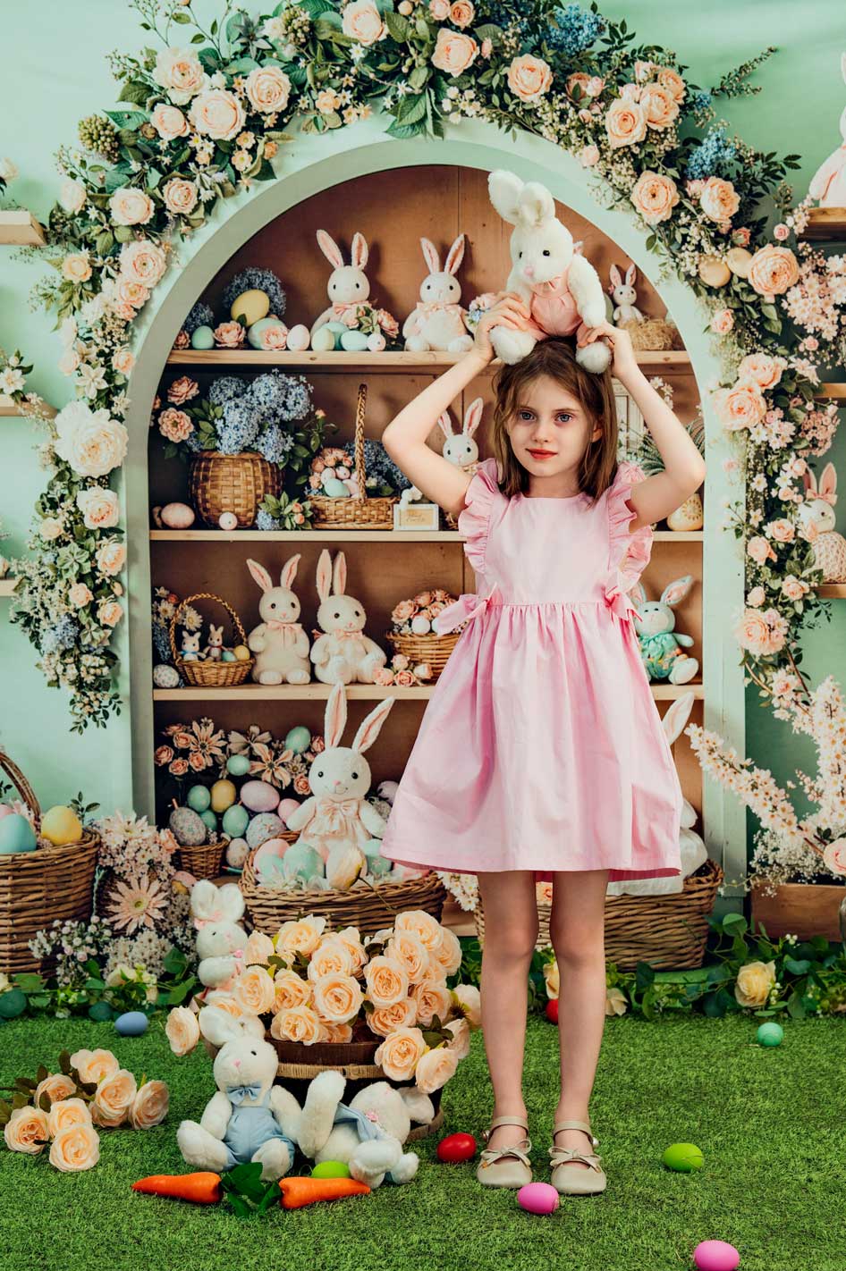 Kate Easter Bunny Eggs Backdrop Designed by Emetselch