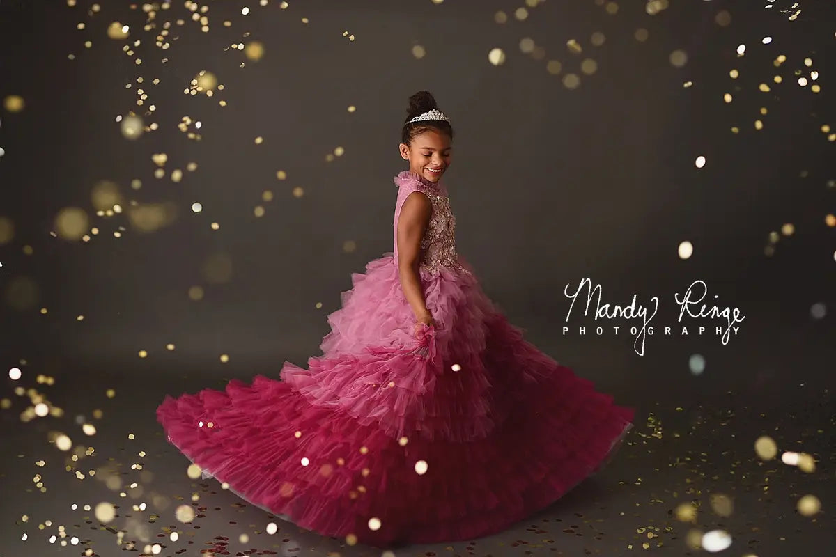 Kate Spring/Summer Barbie Gradient Pink and Purple Tiered Kids Dress for Photography - Kate Backdrop AU