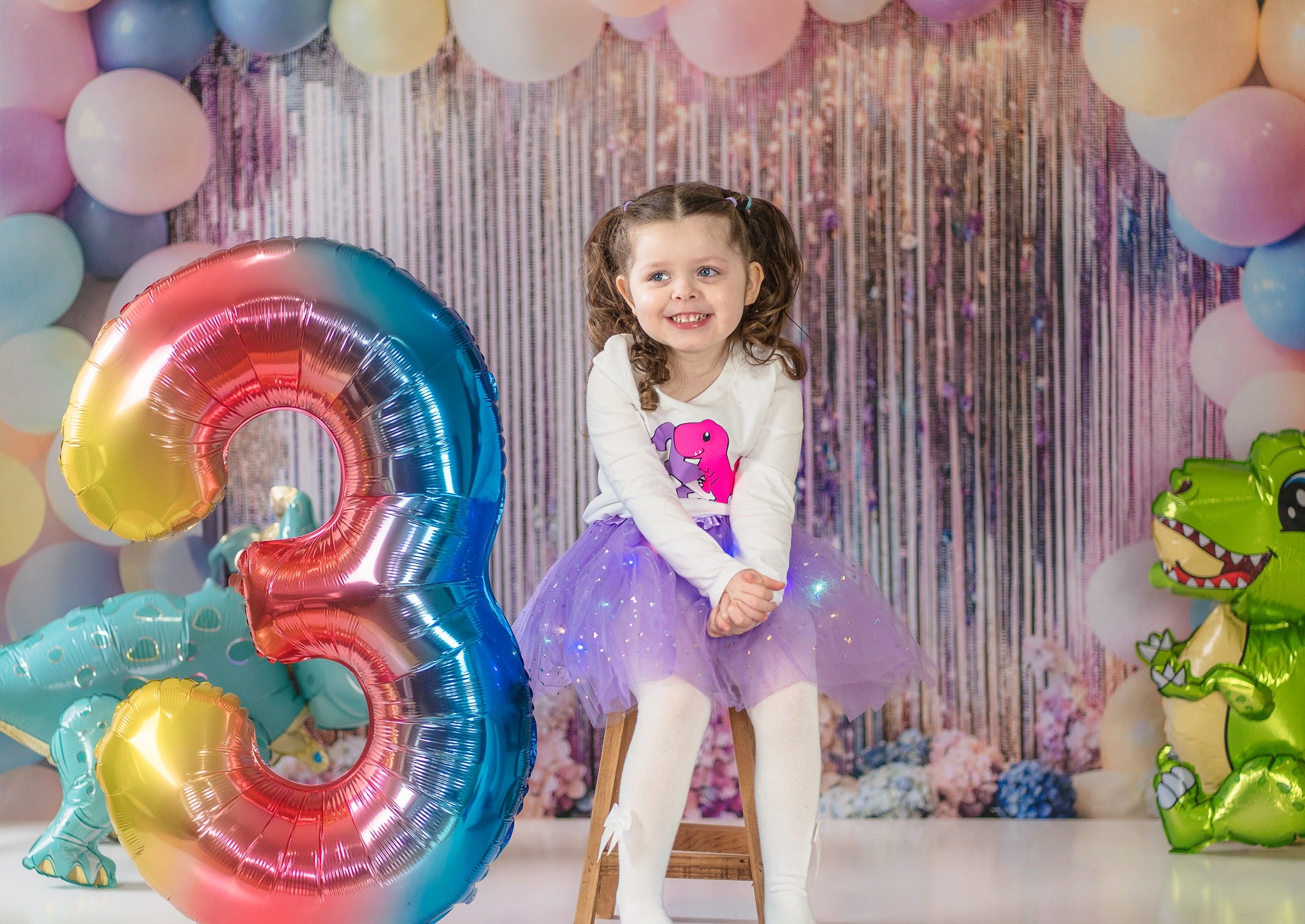 Kate Birthday Balloon Shimmer Backdrop Designed by Emetselch