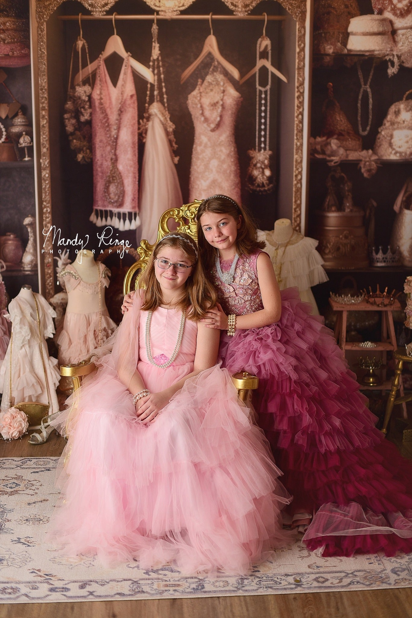 Kate Fancy Princess Dress Up Closet Backdrop Designed by Mandy Ringe Photography