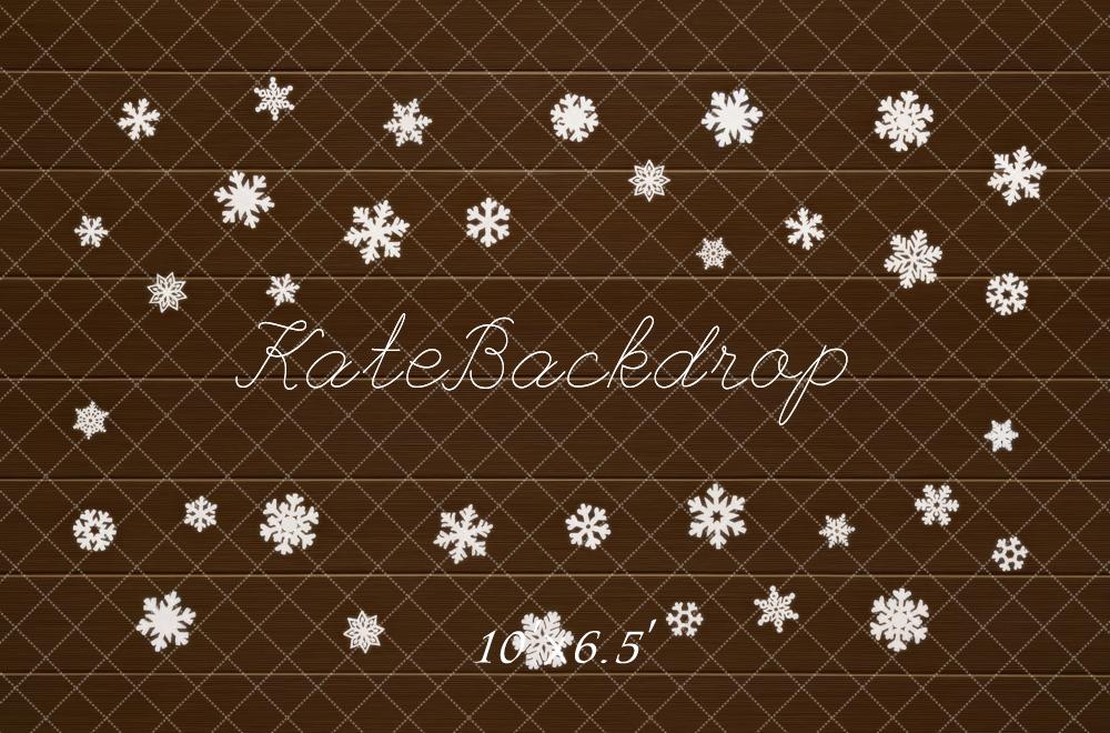 Kate Snowflake Wood Pattern Backdrop Designed by Mini MakeBelieve