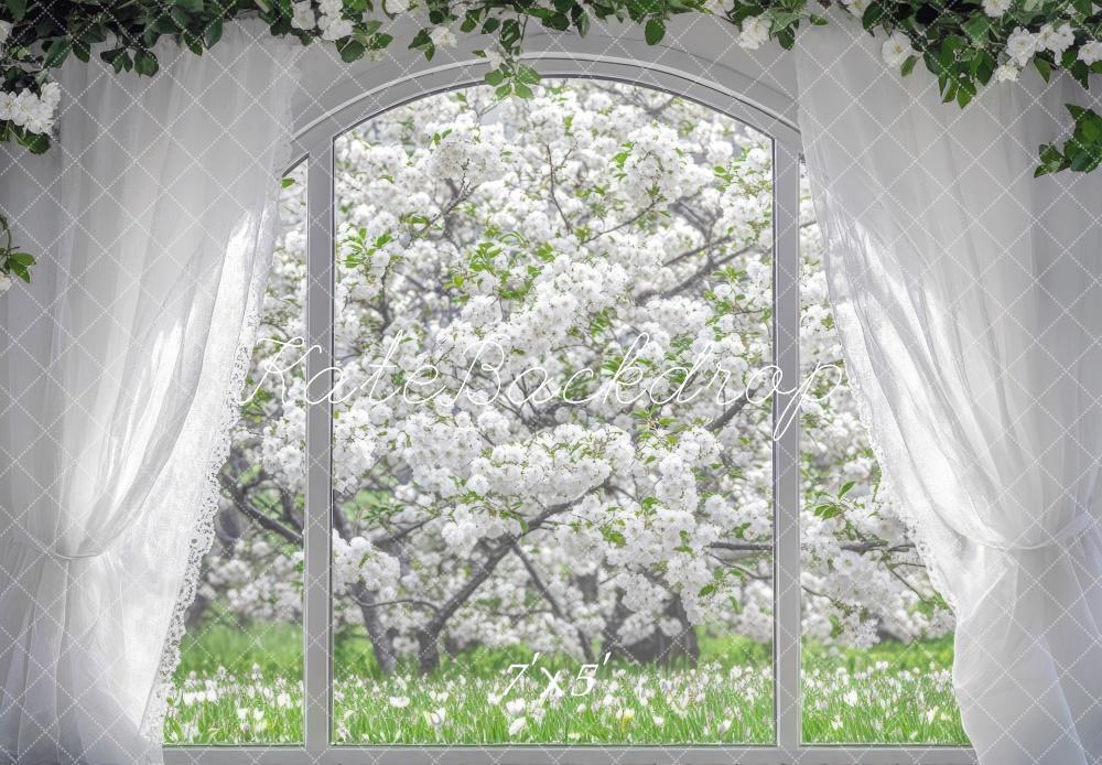 Kate White Blossom Arch Window Backdrop Spring Designed by Mini MakeBelieve - Kate Backdrop AU