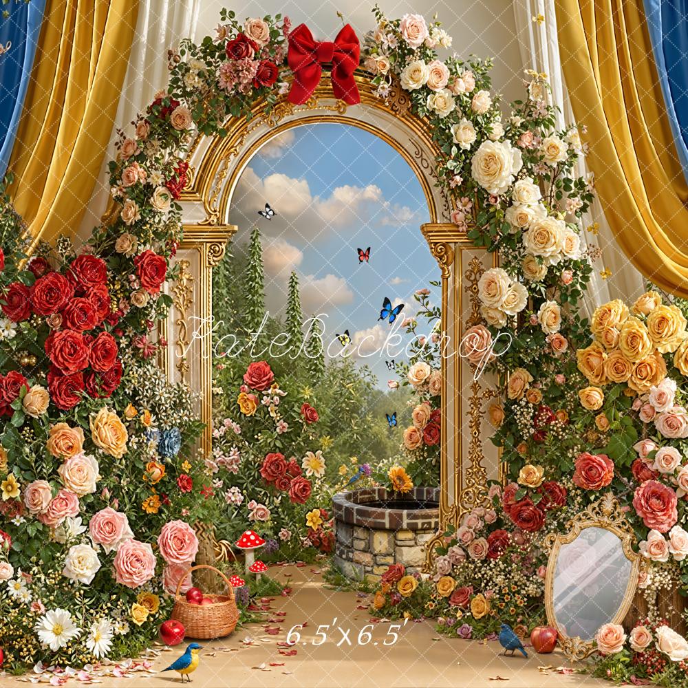 Kate Flower Arch Garden Spring Drapes Backdrop Designed by Chain