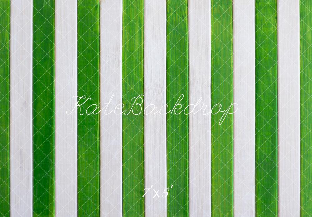 Kate Green White Vertical Striped Wall Backdrop Designed by Mini MakeBelieve