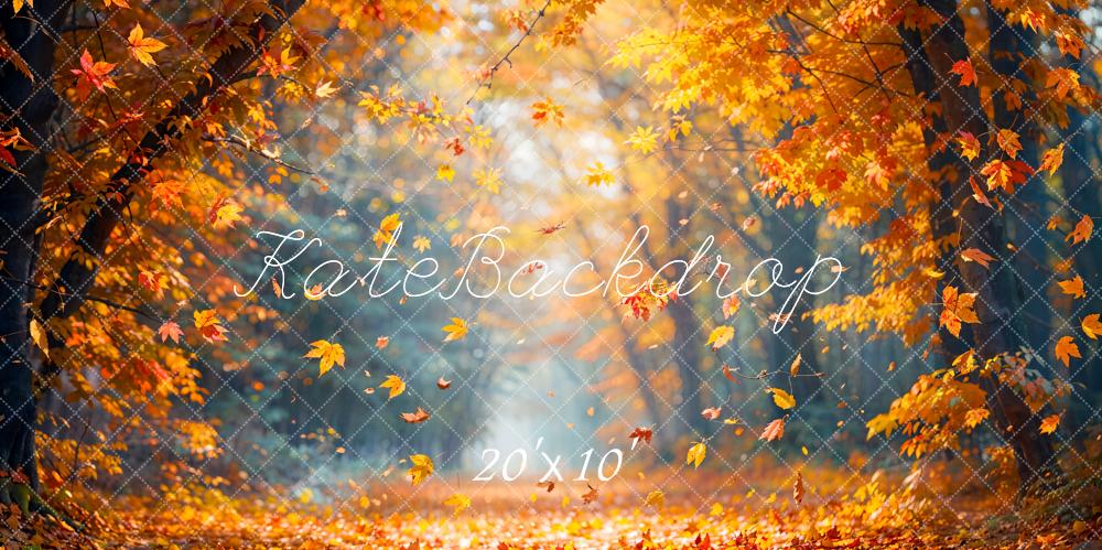 Kate Autumn Leaves Forest Backdrop Designed by Emetselch