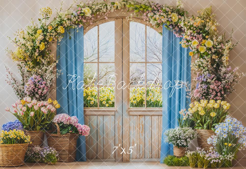 Kate Spring Flower Arch Window Backdrop Designed by Emetselch
