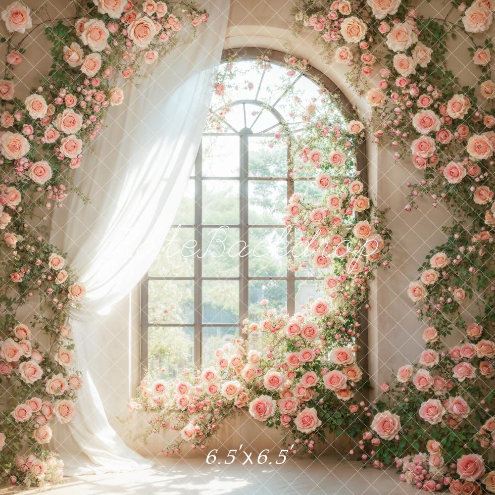 Kate Flower Window Spring Backdrop Designed by Emetselch - Kate Backdrop AU