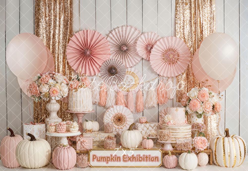 Kate Pumpkin Exhibition Backdrop Cake Smash Designed by Emetselch - Kate Backdrop AU