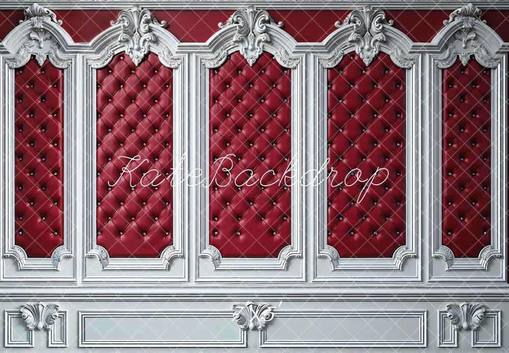 Kate Red Tufted Retro Wall Panel Backdrop Designed by Mini MakeBelieve