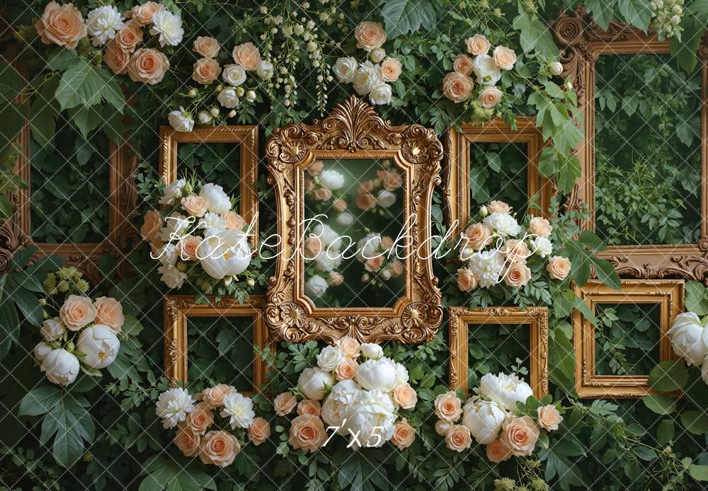 Kate Spring Floral Greenery Wall Backdrop Designed by Mini MakeBelieve