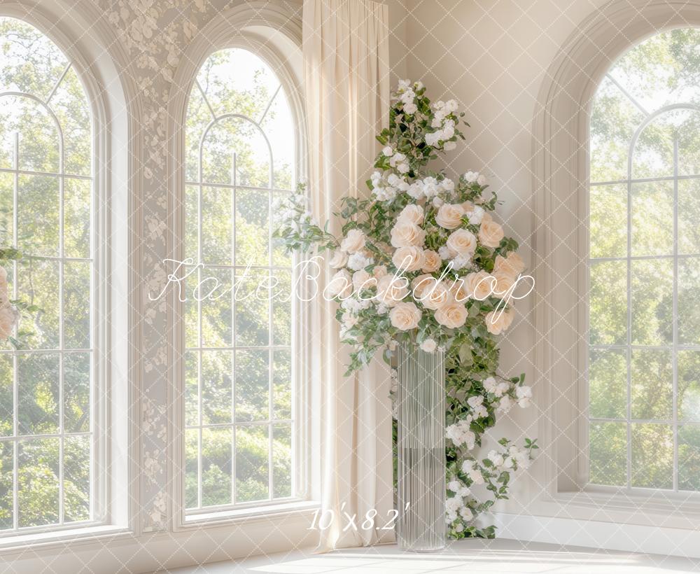 Kate Wedding Flower Arch Windows Backdrop Designed by Mini MakeBelieve - Kate Backdrop AU