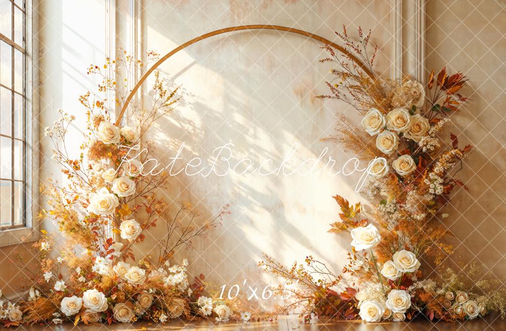 Kate Flower Arch Sunlight Fleece Backdrop Designed by Emetselch