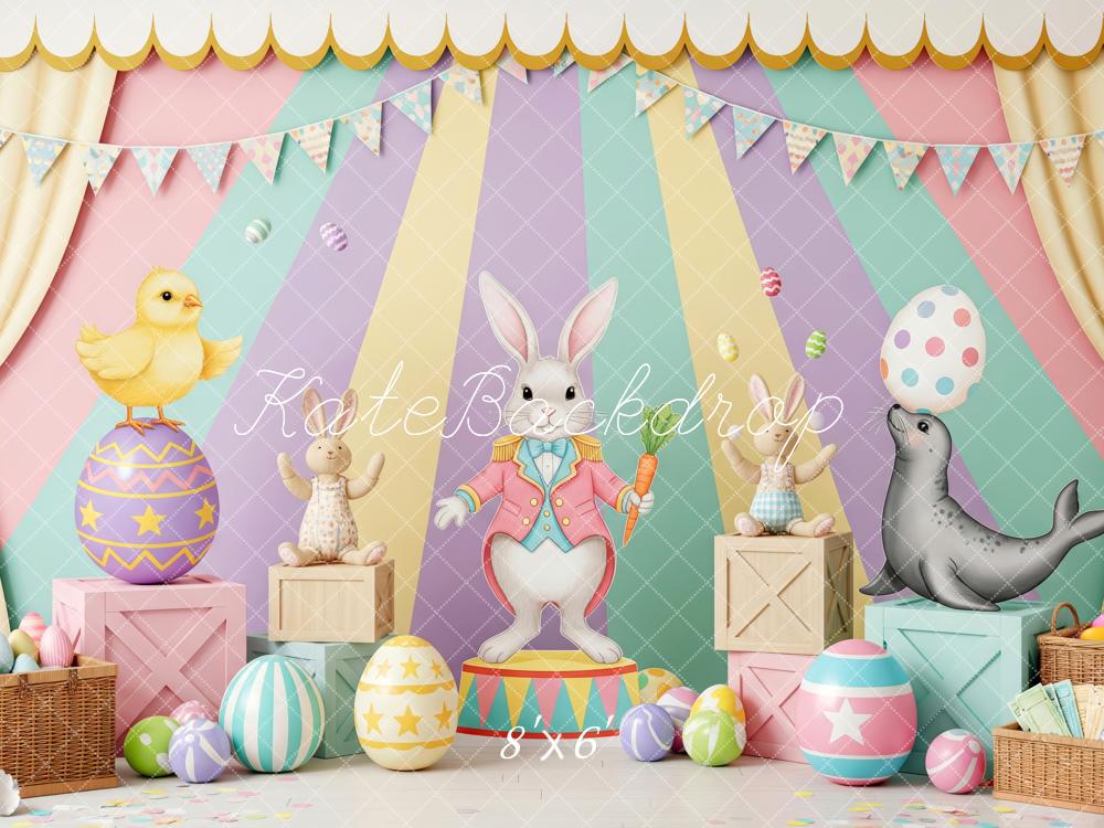 Kate Easter Bunny Circus Eggs Backdrop Designed by Patty Roberts