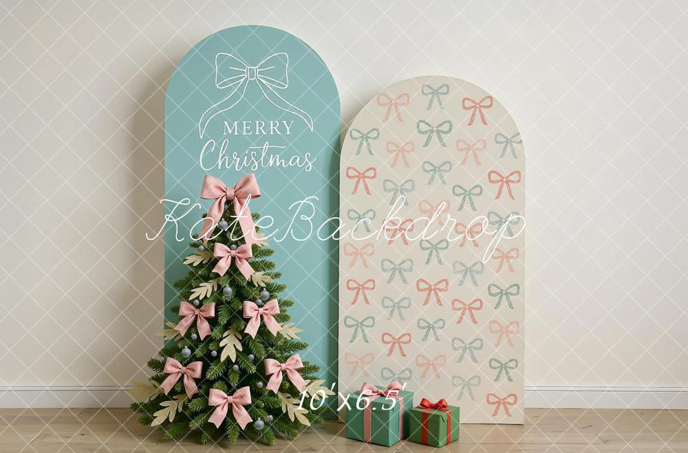 Kate Christmas Tree Bows Arch Party Backdrop Designed by Mini MakeBelieve - Kate Backdrop AU