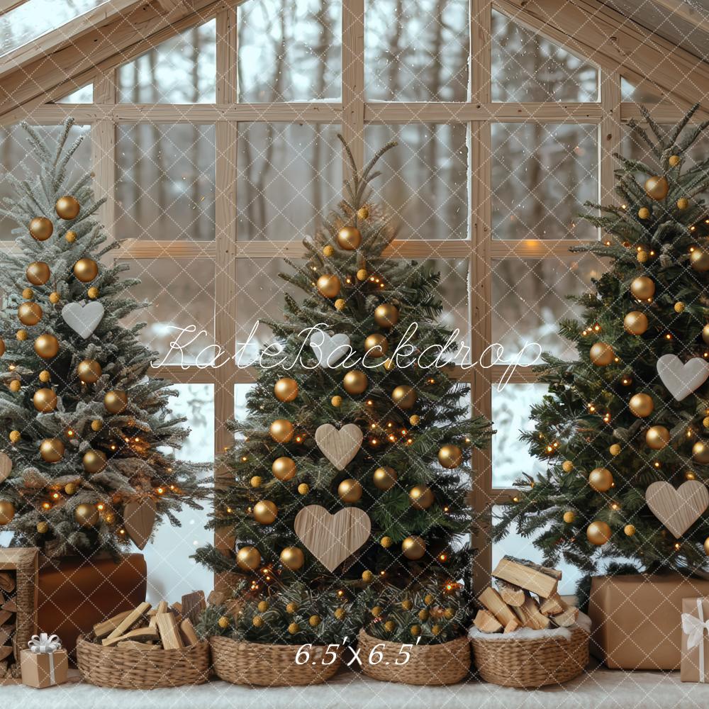 Kate Christmas Tree Glasshouse Wood Backdrop Designed by Mini MakeBelieve - Kate Backdrop AU