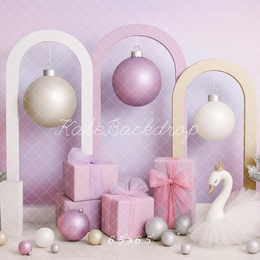 15% OFF Kate Christmas Cake Smash Swan Purple Backdrop Designed by Patty Roberts - Kate Backdrop AU
