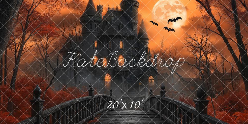 Kate Halloween Haunted House Backdrop Designed by Emetselch