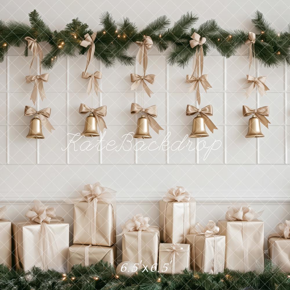 Kate Christmas Bells Presents Backdrop Designed by Patty Roberts - Kate Backdrop AU