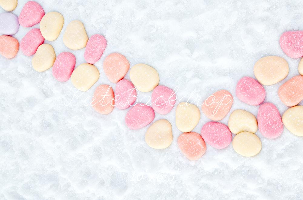 Kate Colorful Pebbles Snow Texture Backdrop Designed by Patty Roberts