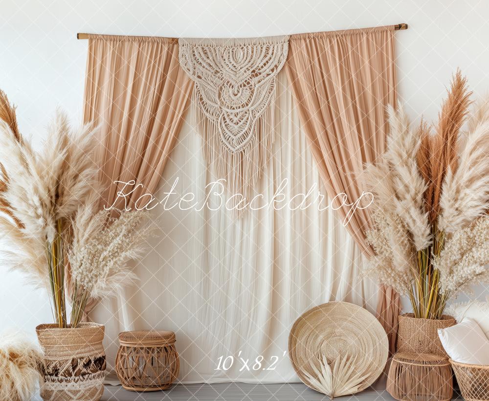 Kate Boho Macrame Pampas Grass Backdrop Designed by Patty Roberts