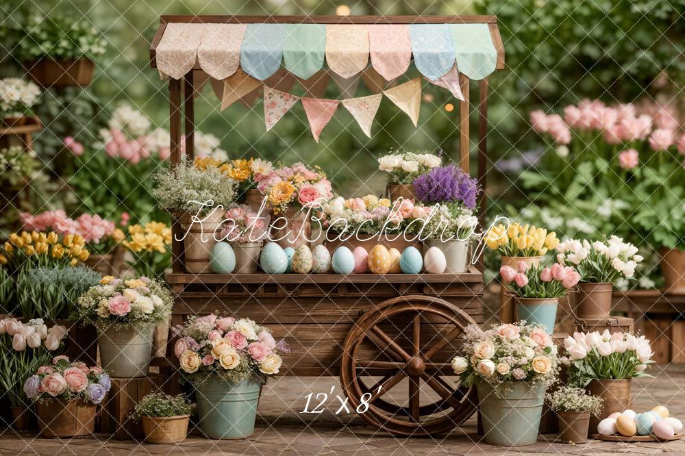 Kate Easter Flower Cart Backdrop Designed by Emetselch