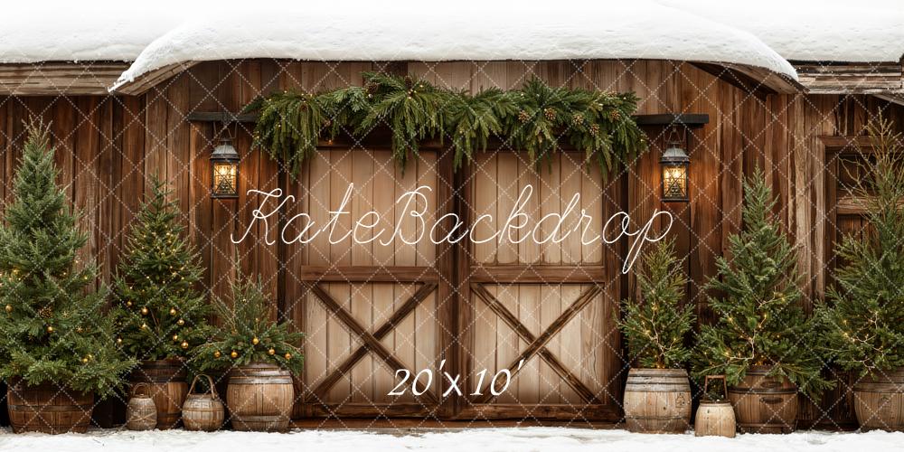 Kate Christmas Barn Door Backdrop Designed by Emetselch - Kate Backdrop AU