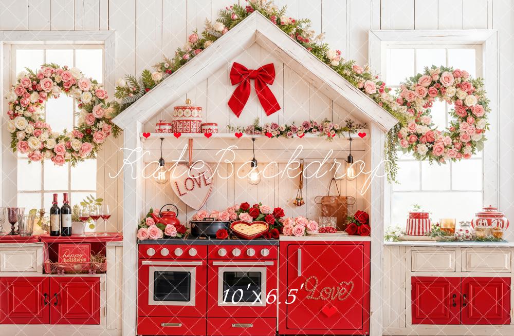 Kate Valentine Kitchen Floral Wreath Backdrop Designed by Emetselch
