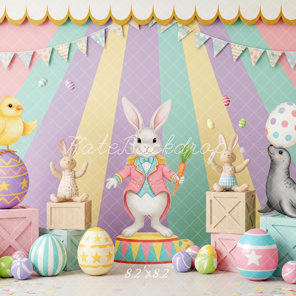 Kate Easter Bunny Circus Eggs Backdrop Designed by Patty Roberts