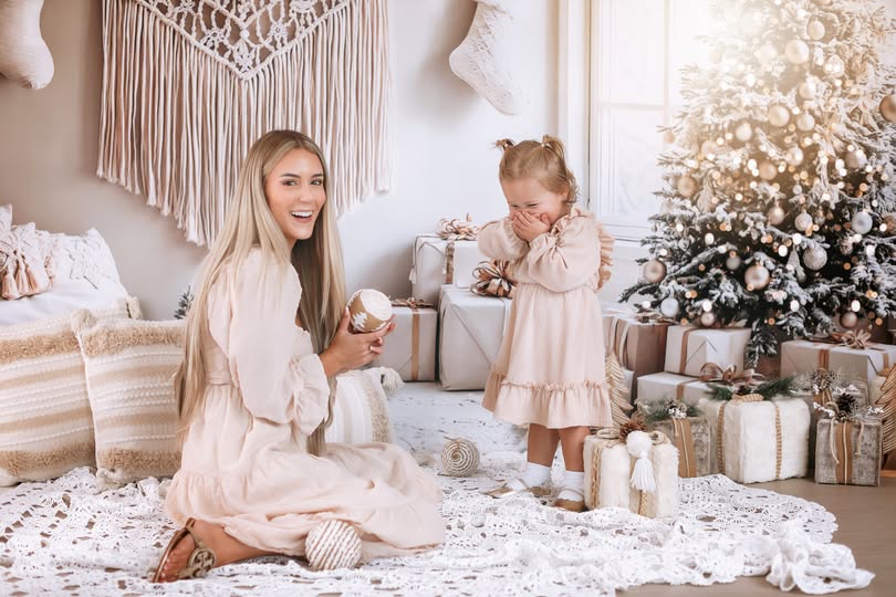 Kate Christmas Tree Boho Neutral Backdrop Designed by Emetselch