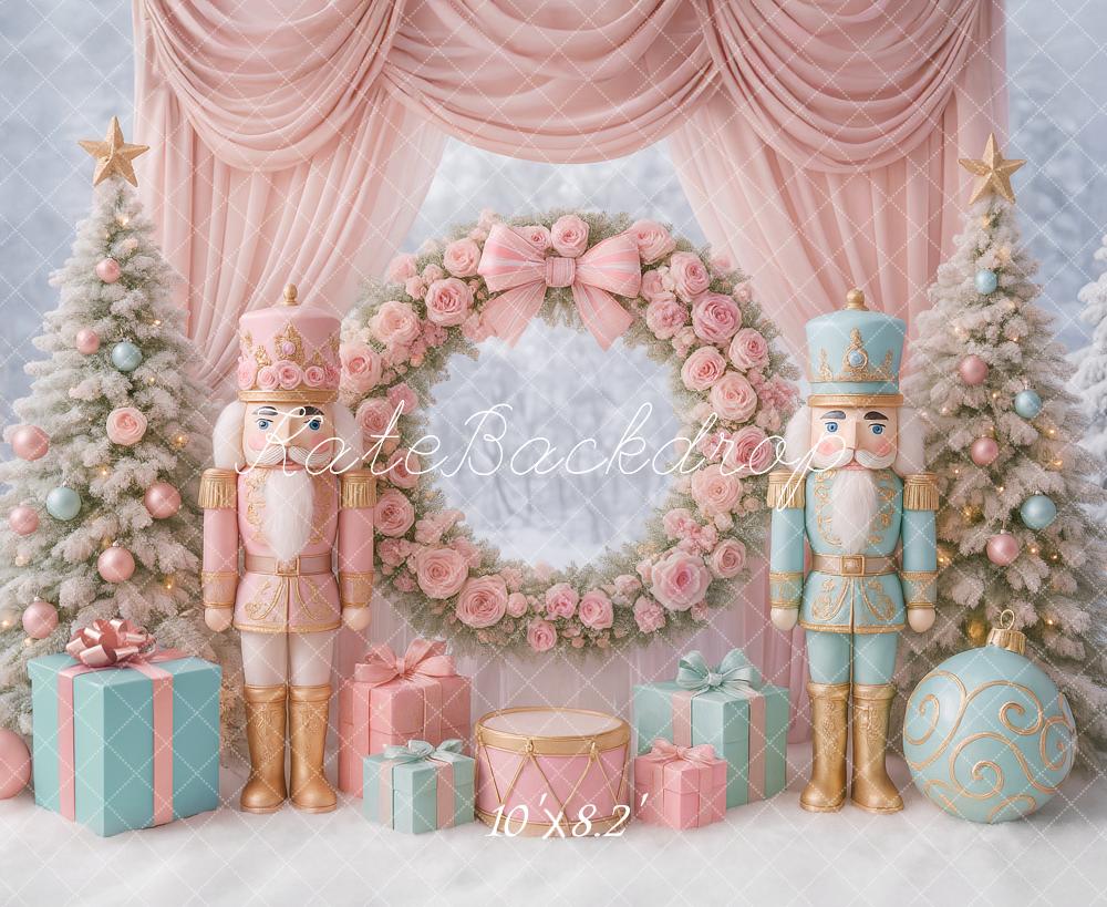 Kate Pink Christmas Nutcracker Backdrop Designed by Patty Roberts - Kate Backdrop AU