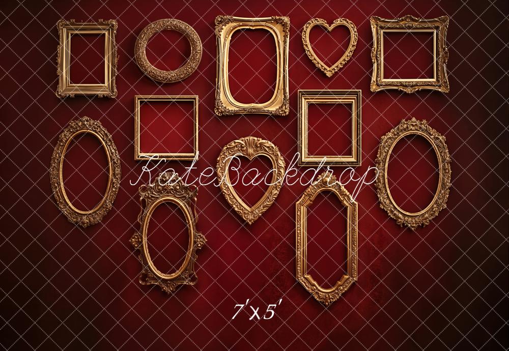 Kate Vintage Gold Frames Wall Backdrop Designed by Emetselch