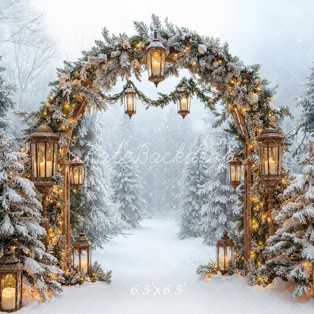 Kate Christmas Snowy Arch Backdrop Designed by Emetselch