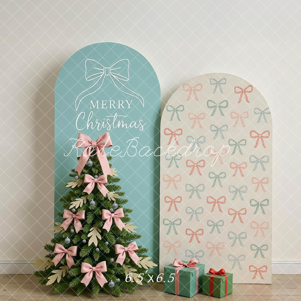 Kate Christmas Tree Bows Arch Party Backdrop Designed by Mini MakeBelieve - Kate Backdrop AU