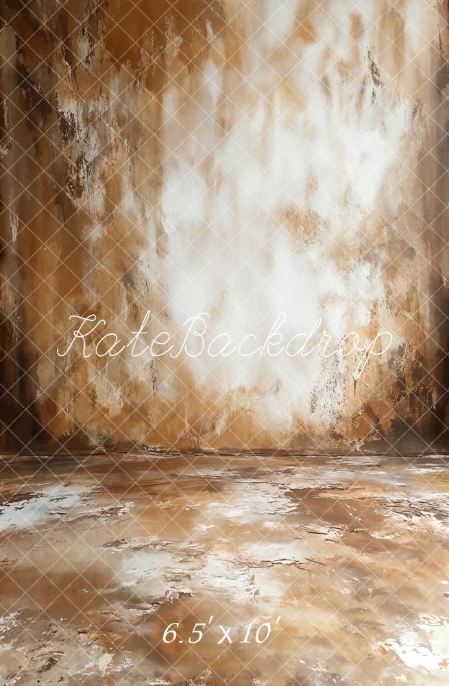 Kate Abstract Texture Brown Potrait Floor Backdrop Designed by GQ