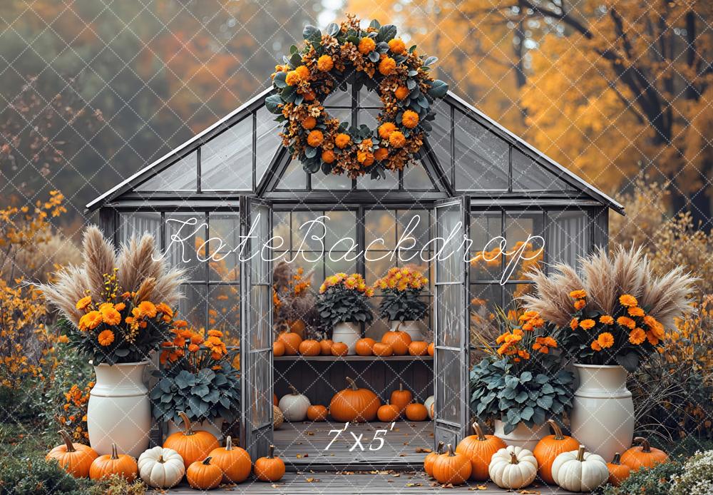 Kate Autumn Pumpkin House Backdrop Designed by Mini MakeBelieve
