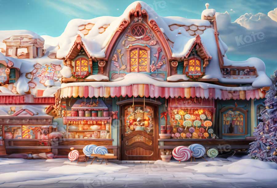 Kate Christmas Candy Shop Backdrop Designed by Emetselch - Kate Backdrop AU