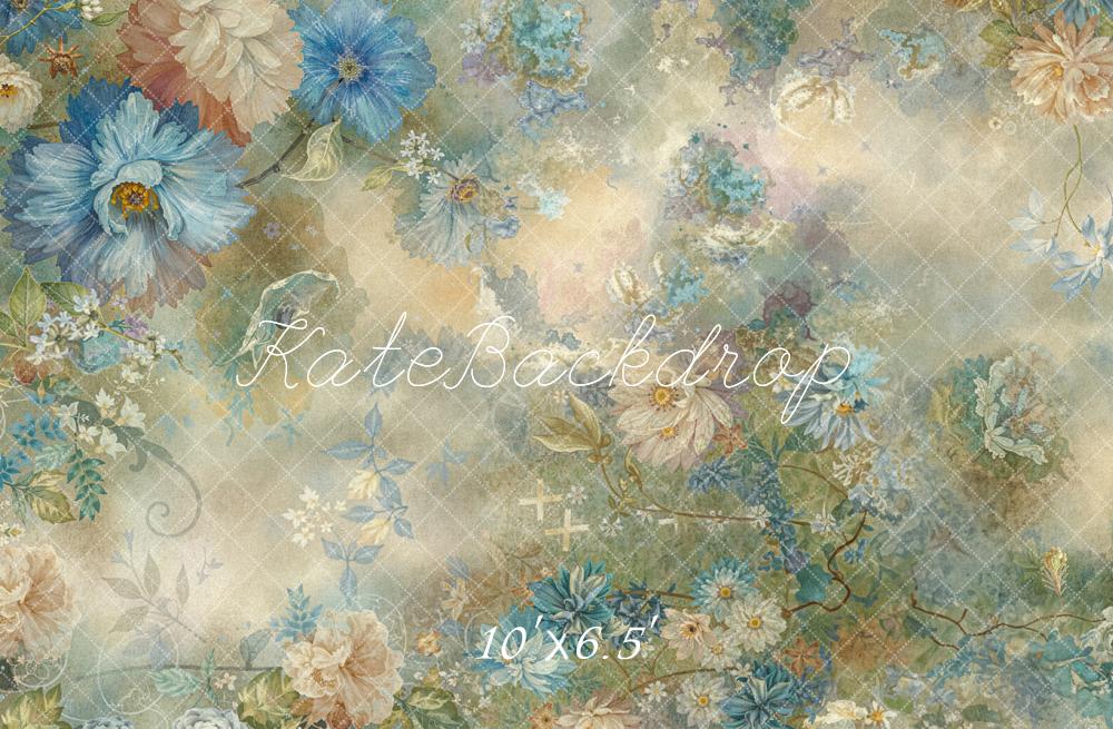 Kate Vintage Flowers Fine Art Fleece Backdrop Designed by GQ - Kate Backdrop AU