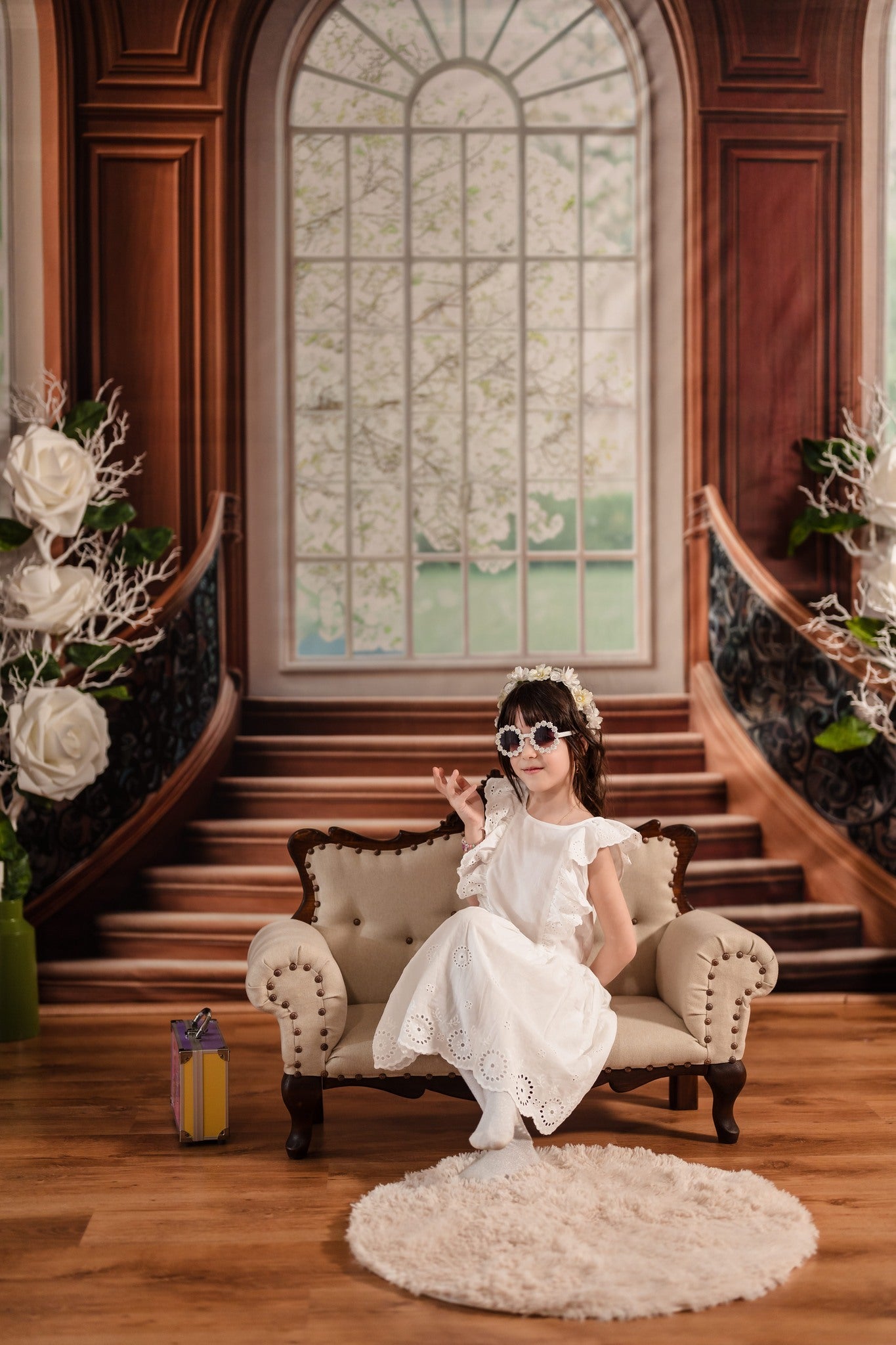 Kate Arch Stairs Backdrop Designed by Mini MakeBelieve