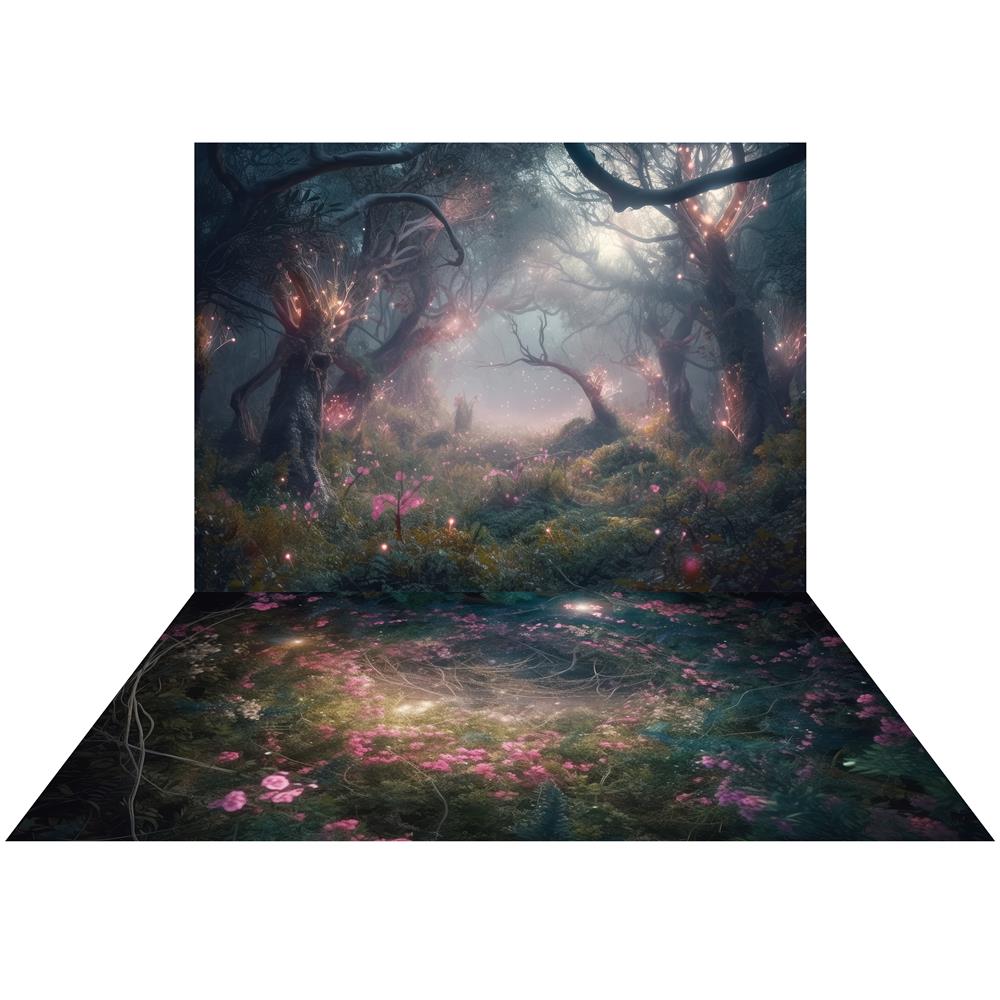 Kate Enchanted Fairy Forest Backdrop+Spring Flower Floor Designed by Mandy Ringe Photography - Kate Backdrop AU