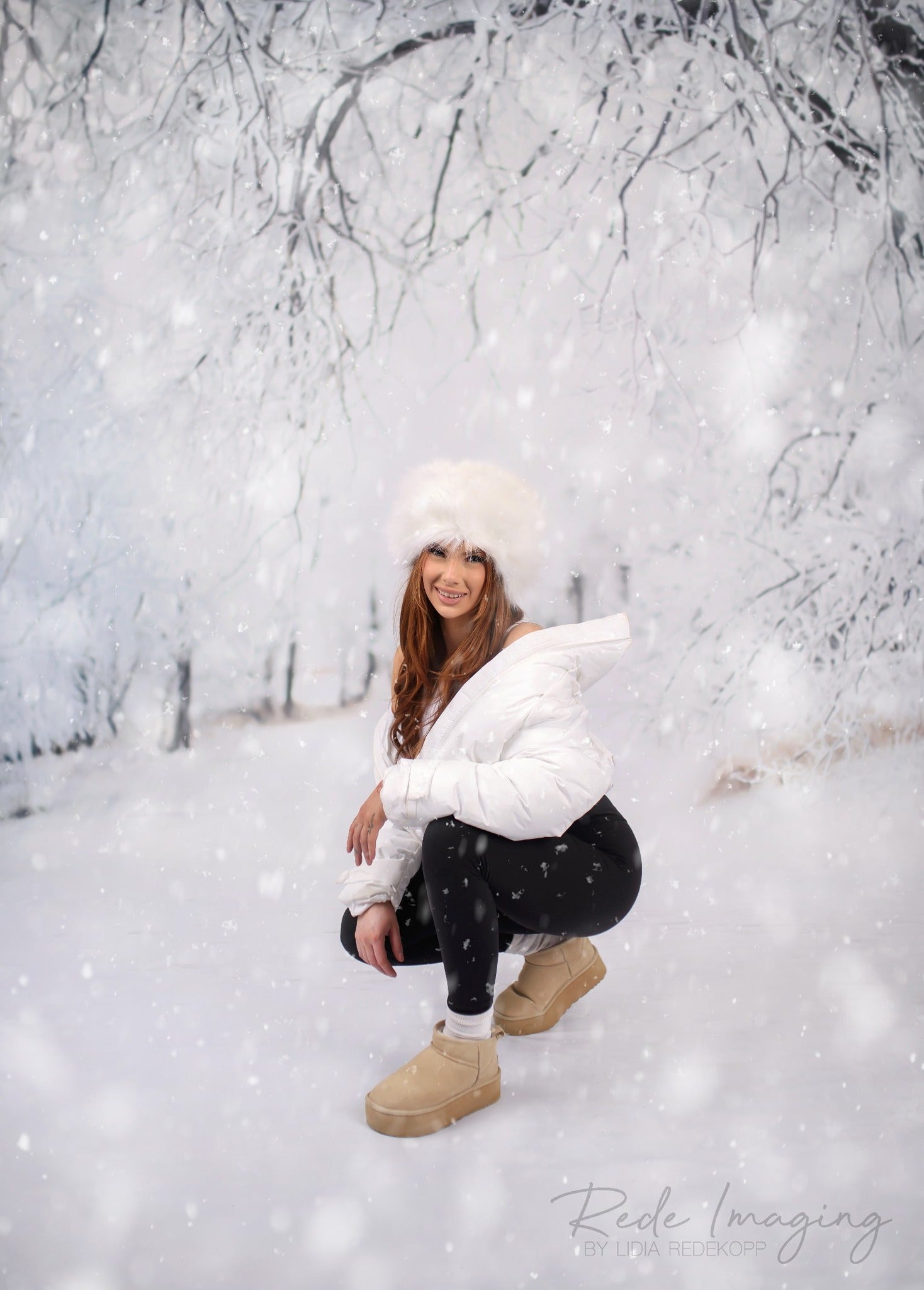 Kate Frosty Lane Winter Backdrop Designed by Lidia Redekopp