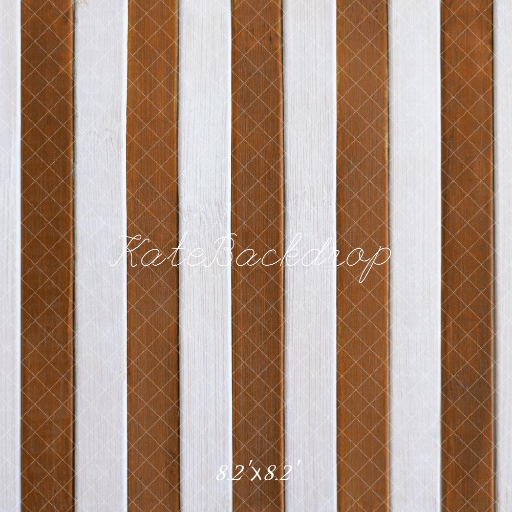 Kate Brown White Vertical Wood Planks Backdrop Designed by Mini MakeBelieve