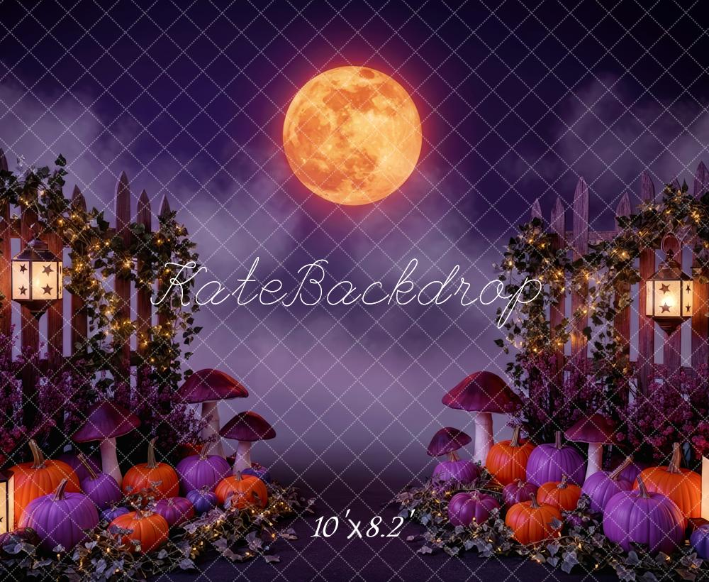 Kate Halloween Full Moon Mushroom Backdrop Designed by Patty Roberts