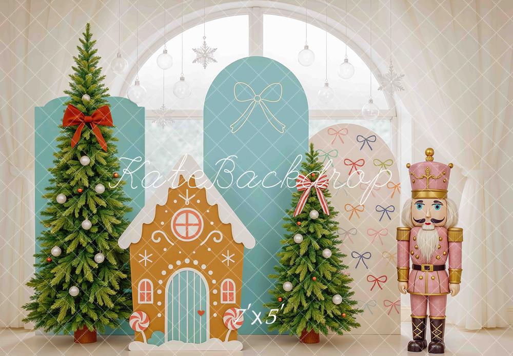 Kate Christmas Nutcracker Gingerbread House Backdrop Designed by Mini MakeBelieve - Kate Backdrop AU