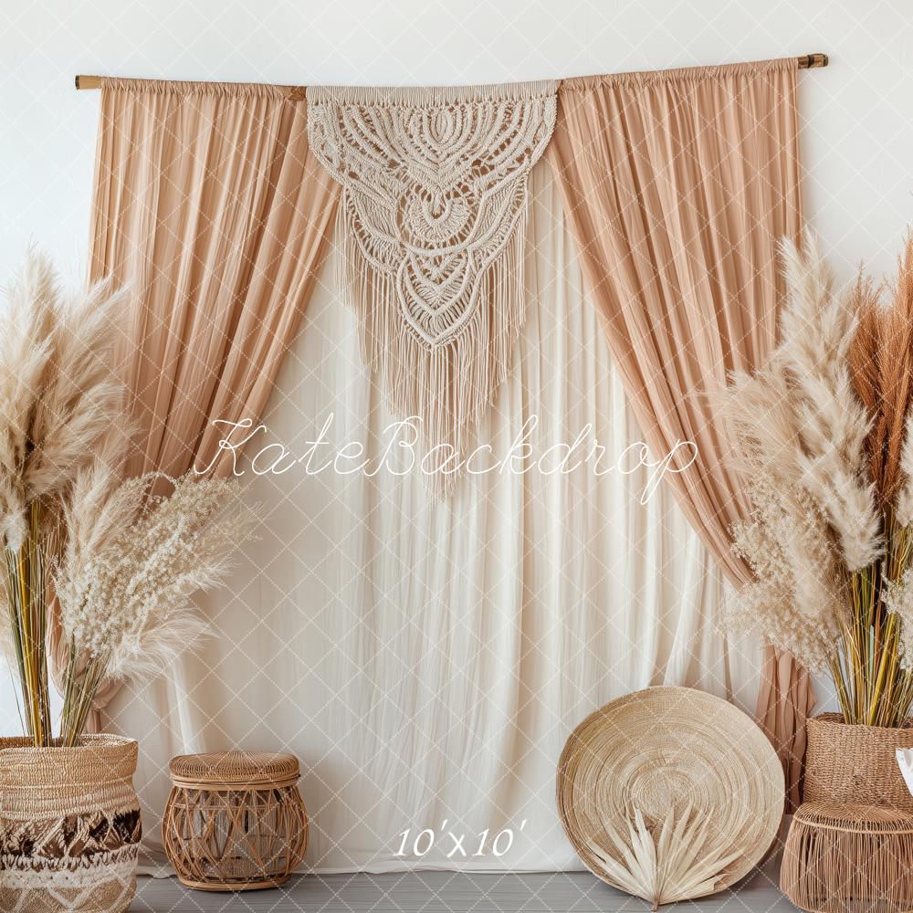 Kate Boho Macrame Pampas Grass Backdrop Designed by Patty Roberts