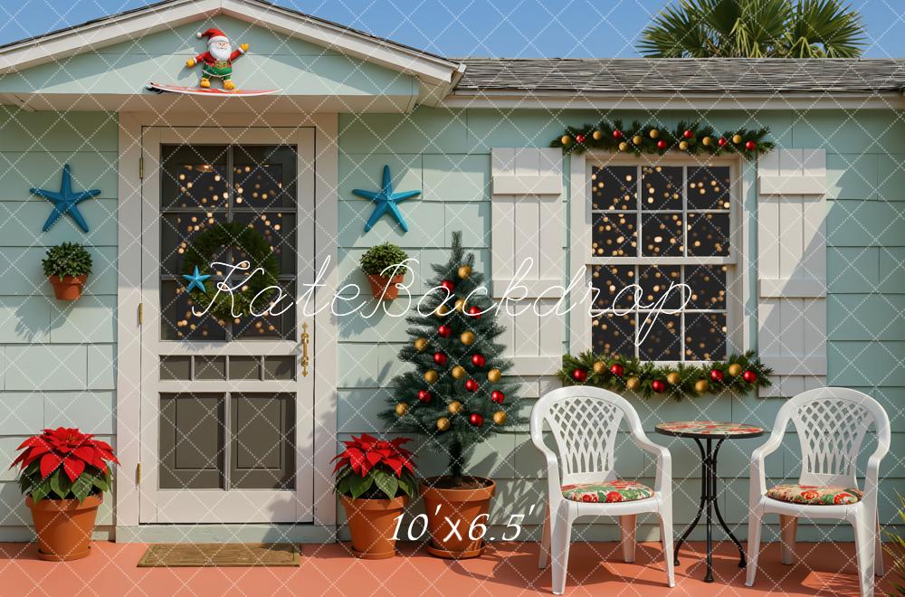Kate Christmas Coastal House Decorations Backdrop Designed by Mini MakeBelieve - Kate Backdrop AU