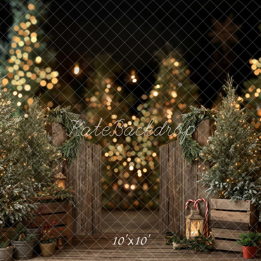 Kate Christmas Trees Bokeh Backdrop Designed by Emetselch - Kate Backdrop AU