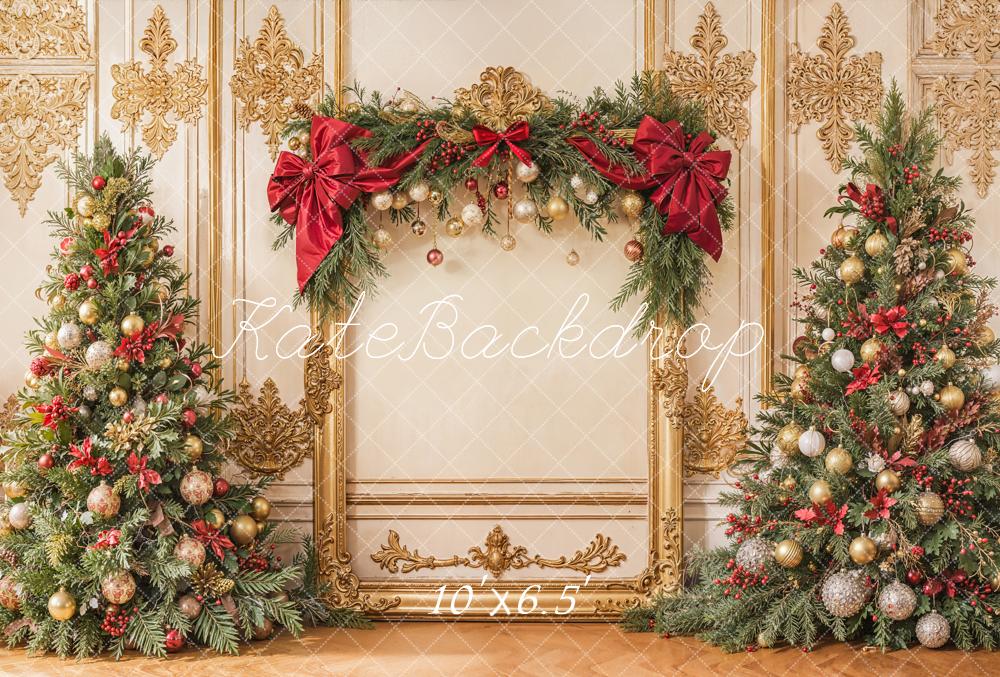 Kate Christmas Tree Wall Fleece Backdrop Designed by Emetselch - Kate Backdrop AU
