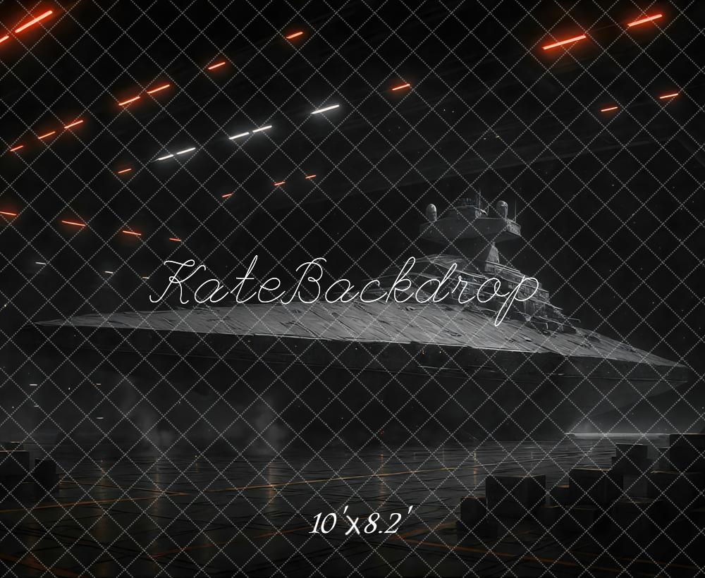 Kate Sci Fi Spaceship Laser Sky Backdrop Designed by Mini MakeBelieve - Kate Backdrop AU